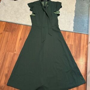 Green retro dress